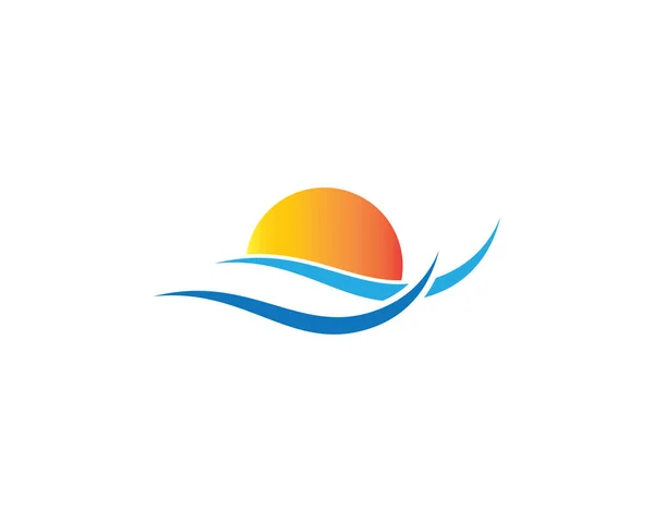 Güneş Logosu Şablon Vektör Resimleme Tasarımı — Stok Vektör