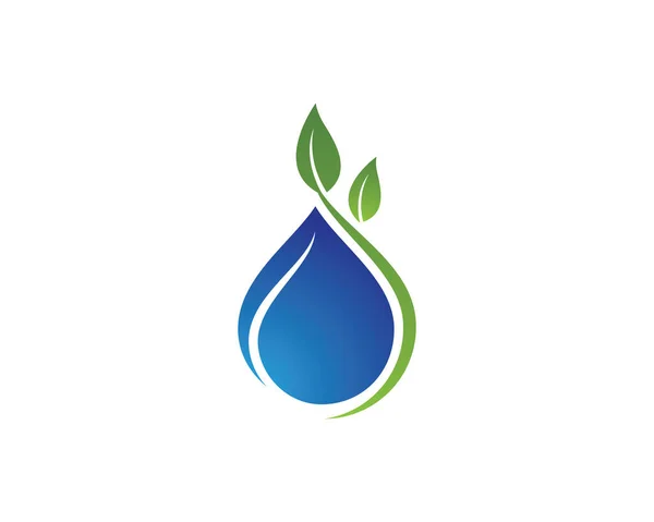 Plantilla Logotipo Gota Agua Icono Vectores Diseño Ilustración — Archivo Imágenes Vectoriales