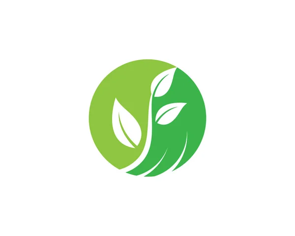 Logo Van Groene Blad Ecologie Natuur Element Vector Icoon — Stockvector