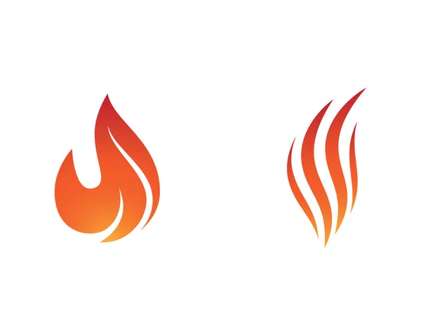 Feuer Flamme Logo Vorlage Vektor Symbol Illustration Design — Stockvektor