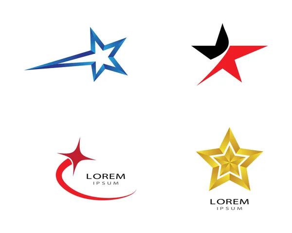 Star Logo Plantilla Vector Icono Ilustración Diseño — Vector de stock