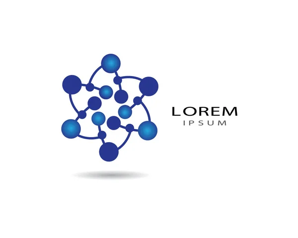 Molekül logo şablonu vektör resimleme tasarımı
