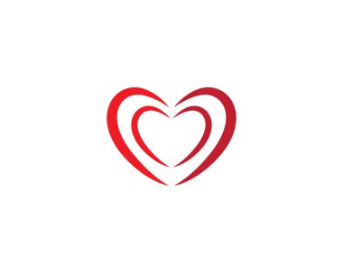 Aşk logosu şablon vektör illüstrasyon tasarımı