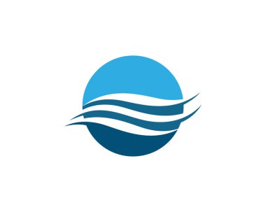 Su Dalgası logo vektör illüstrasyon tasarımı