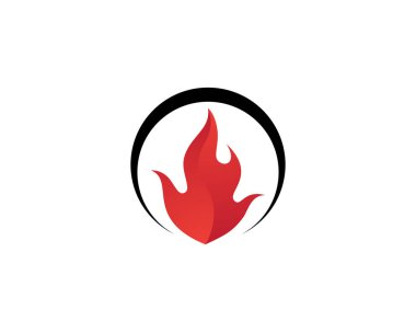 Ateş logosu şablon vektör resimleme tasarımı