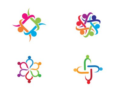 Evlat edinme ve toplumsal bakım logosu vektör resmetme tasarımı