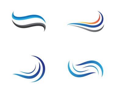 Dalga çizgi vektör resimleme tasarımı