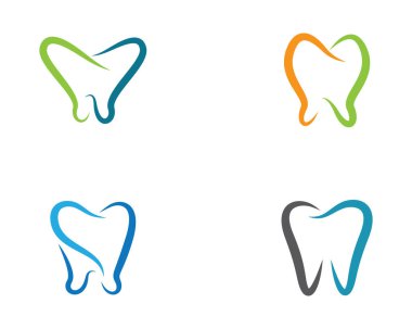 Diş logosu Şablon vektör çizim simgesi tasarımı