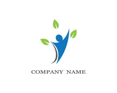 Sağlıklı Yaşam Logosu vektör ikonu çizimi tasarımı
