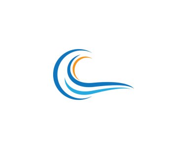 Su Dalgası logo vektör illüstrasyon tasarımı