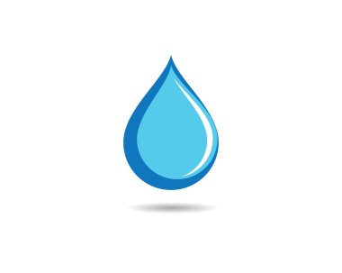Su damlası logo şablonu vektör illüstrasyon tasarımı