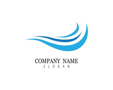 Su Dalgası logo vektör illüstrasyon tasarımı