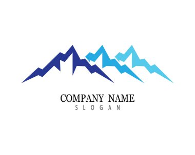 Dağ Logosu şablon vektör illüstrasyon tasarımı