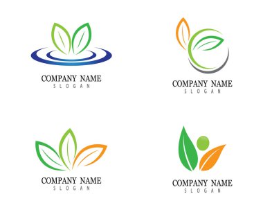 Ekoloji logosu şablon vektör resimlemesi