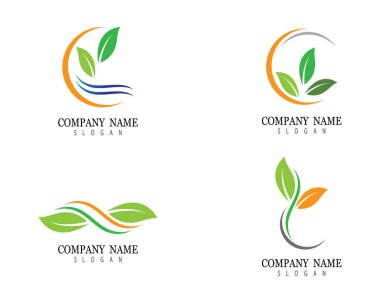 Ekoloji logosu şablon vektör resimlemesi