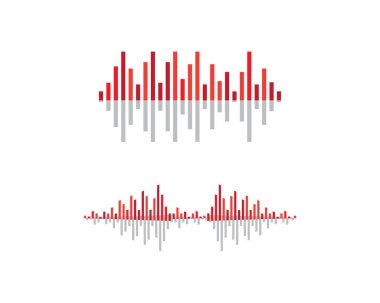 Ses dalgası logo şablonu vektör resimleme