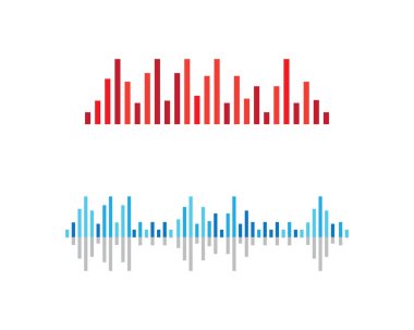 Ses dalgası logo şablonu vektör resimleme