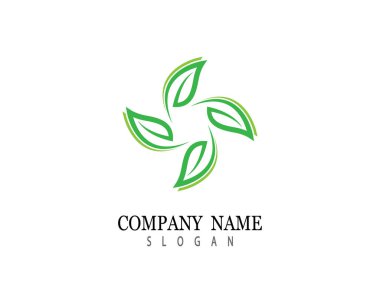 Ekoloji logosu şablon vektör resimlemesi