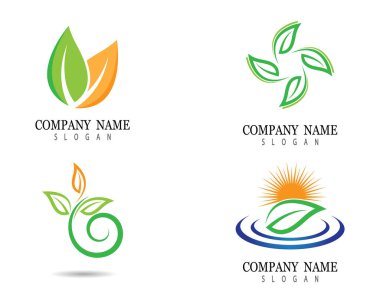 Ekoloji logosu şablon vektör resimlemesi