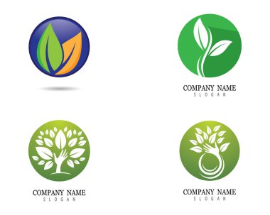 Ekoloji logosu şablon vektör resimlemesi