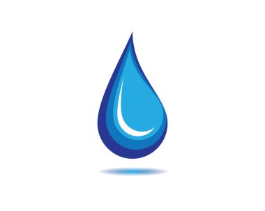 Su damlası logo şablonu vektör illüstrasyon tasarımı