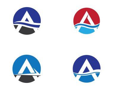 Bir harf logo vektör illüstrasyon tasarımı