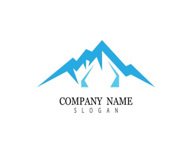 Dağ Logosu şablon vektör illüstrasyon tasarımı