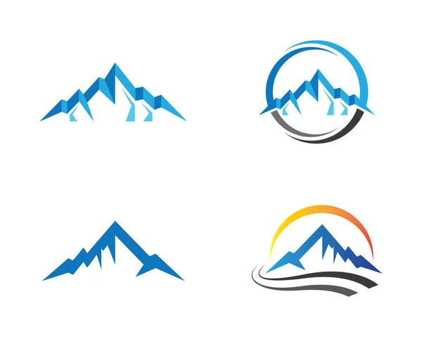 Modèle Logo Montagne Vectoriel Icône Illustration Design — Image vectorielle