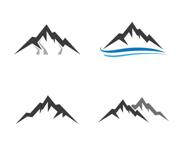 Modèle Logo Montagne Vectoriel Icône Illustration Design — Image vectorielle