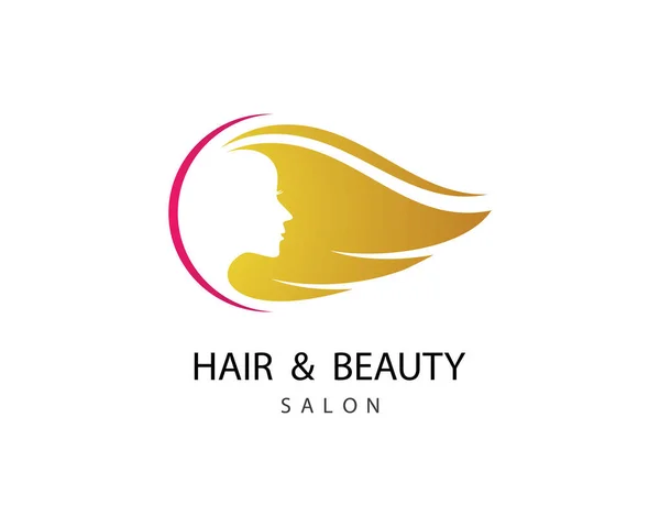 Hair Salon Logo Template Vector Icon Illustration Design — Stock Vector