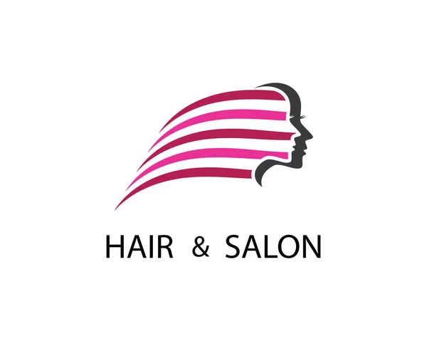 Modello Logo Parrucchiere Icona Vettoriale Illustrazione Design — Vettoriale Stock
