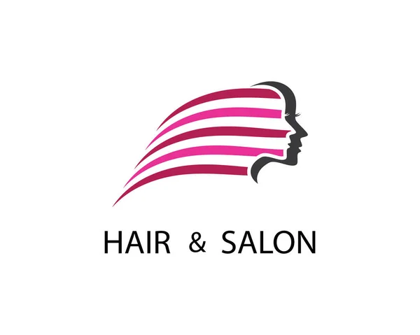 Hair Salon Logo Template Vector Icon Illustration Design — Stock Vector