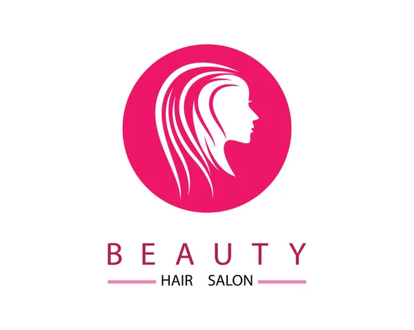 Haarsalon Logo Template Vector Pictogram Illustratie Ontwerp — Stockvector