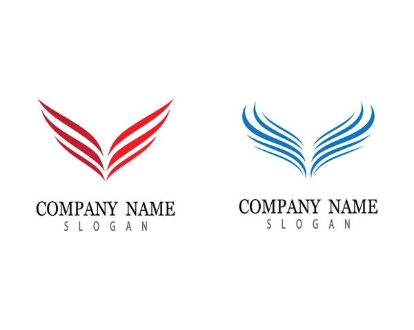 Wing Logo Template Symbool Pictogram Illustratie Ontwerp — Stockvector