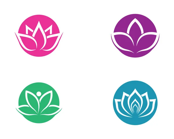 Beleza Flores Logotipo Modelo Vetor Ícone — Vetor de Stock