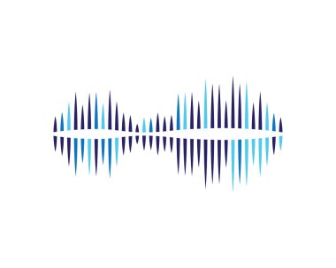 Ses dalgası logo şablonu vektör resimleme