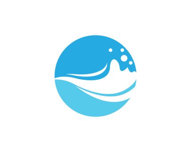 Su dalgası logo vektör illüstrasyon tanımlaması