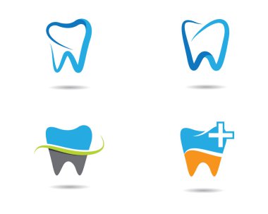 Diş logosu Şablon vektör çizim simgesi tasarımı