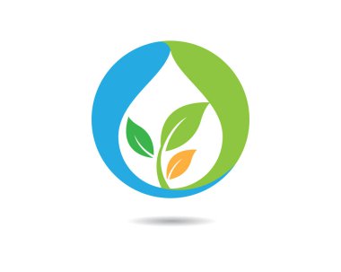 Ekoloji logosu şablon vektör resimlemesi