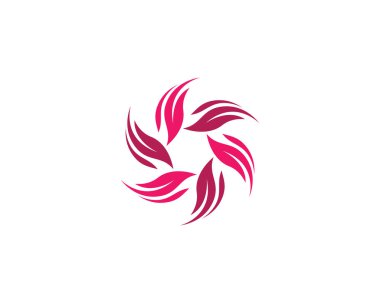 Güzellik çiçekleri logo şablon vektör simgesi