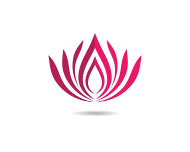 Güzellik çiçekleri logo şablon vektör simgesi