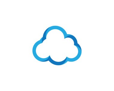 Bulut teknolojisi vektör logosu tasarım vektörü
