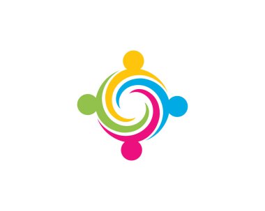 Evlat edinme ve toplumsal bakım logosu vektör resmetme tasarımı