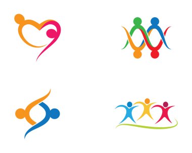 Evlat edinme ve toplumsal bakım logosu vektör resmetme tasarımı