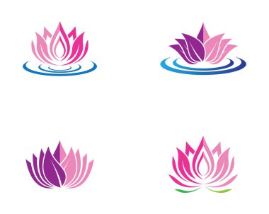 Güzellik çiçekleri logo şablon vektör simgesi