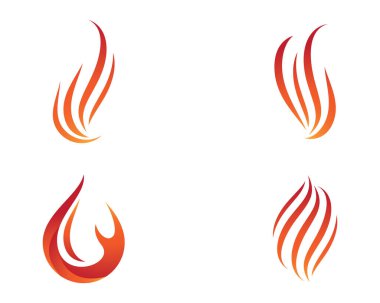 Ateş logosu şablon vektör resimleme tasarımı