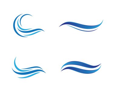 Su Dalgası logo vektör illüstrasyon tasarımı