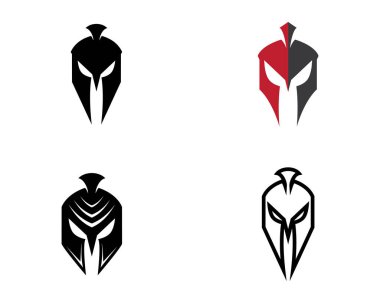 Spartalı miğfer logosu vektör simgesi