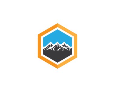 Dağ Logosu şablon vektör illüstrasyon tasarımı