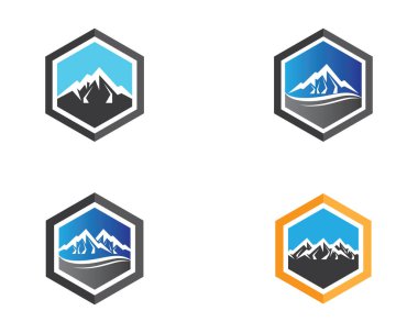 Dağ Logosu şablon vektör illüstrasyon tasarımı